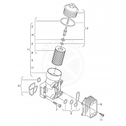 ΨΥΓΕΙΟ ΛΑΔΙΟΥ ΜΑΖΙ ΜΕ ΒΑΣΗ ΦΙΛΤΡΟΥ AUDI SEAT SCODA VW 1.4 TFSI 1.6 2.0 TDI