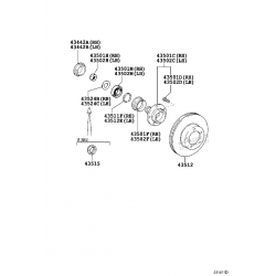 ΤΣΙΜΟΥXA ΤΡΟΧΟΥ ΕΜΠΡΟΣ ΑΚΡΑΞΟΝΙΟΥ TOYOTA KUN15  OEM 62X78X7/10