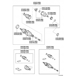 ΤΣΙΜΟΥΧΑ ΔΙΑΦΟΡΙΚΟΥ ΕΜΠΡΟΣ TOYOTA HILUX LAND CRUISER 47X80X10/16,5 OEM