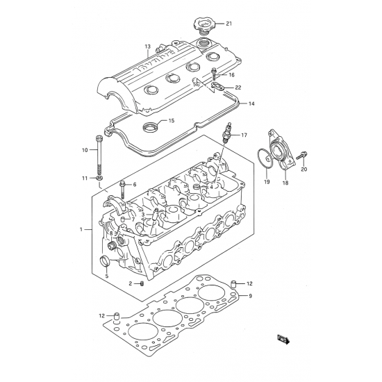 ΛΑΣΤΙΧΟ ΚΑΠΑΚΙΟΥ ΒΑΛΒΙΔΩΝ SUZUKI BALENO GRAND VITARA JIMNY  SWIFT II OEM