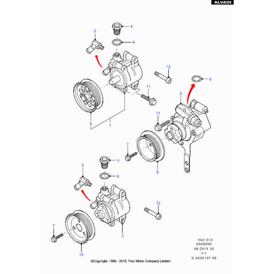 ΑΝΤΛΙΑ ΥΔΡΑΥΛΙΚΟΥ ΤΙΜΟΝΙΟΥ FORD TRANSIT 2000-2006