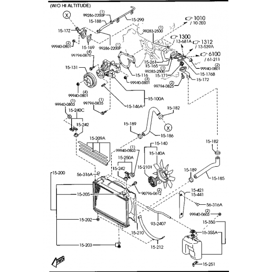 ΒΑΣΗ ΘΕΡΜΟΣΤΑΤΗ ΣΤΟΜΙΟ ΝΕΡΟΥ FORD RANGER MAZDA B2500 WL OEM