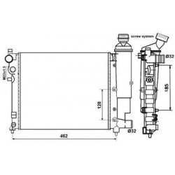 ΨΥΓΕΙΟ ΝΕΡΟΥ CITROEN SAXO PEGEUOT 106 390X322X23