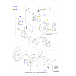 ΔΑΓΚΑΝΑ ΦΡΕΝΩΝ ΕΜΠΡΟΣ ΑΡΙΣΤΕΡΑ FORD RANGER MAZDA B2500 MAZDA BT50 2WD 4X4 ΜΕ ΔΙΠΛΑ ΕΜΒΟΛΑ 43MM