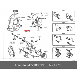 ΔΑΓΚΑΝΑ ΦΡΕΝΩΝ ΕΜΠΡΟΣ ΑΡΙΣΤΕΡΑ TOYOTA HILUX YN85 YN90 LN85 LN90 HIACE III DYNA 100  60MM ΜΟΝΟ ΕΜΒΟΛΟ