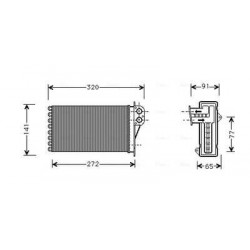 ΨΥΓΕΙΟ ΚΑΛΟΡΙΦΕΡ PEGEUOT 206 CITROEN XSARA PICASSO  245X140X42