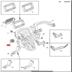 ΓΡΙΛΙΑ ΑΕΡΑΓΩΓΟΥ ΤΑΜΠΛΟ OPEL CORCA C-D ΜΑΥΡΟΣ 