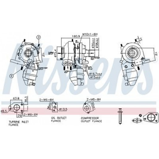ΤΟΥΡΜΠΙΝΑ ALFA ROMEO MITO FIAT 500L GRANDE PUNDO EVO 1.3 D MULTIJET 2010-