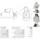 ΜΙΖΑ 12V 2.2KW 10Δ MITSUBISHI L200 2,5TD 4WD, PAJERO